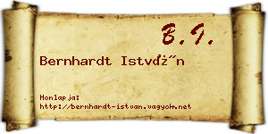 Bernhardt István névjegykártya